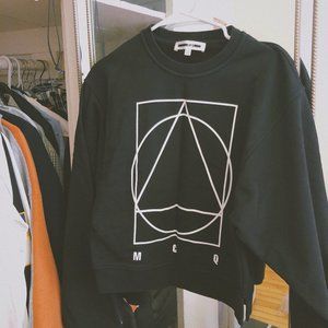 black McQ sweatshirt with logo design